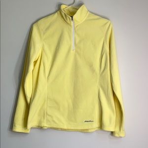 NWOT Eddie Bauer Fleece Quarter Zip Yellow